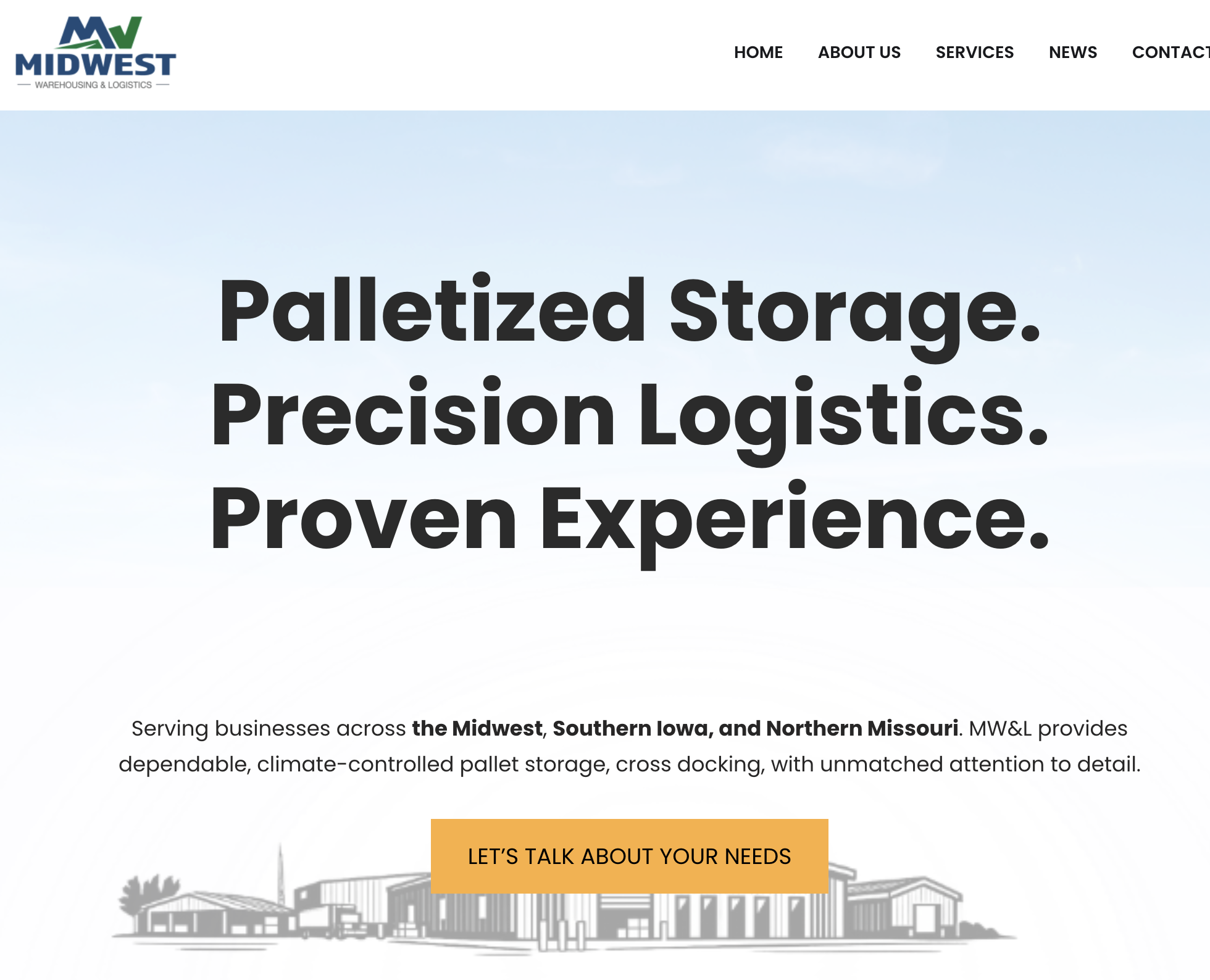 Midwest Warehousing & Logistics website design